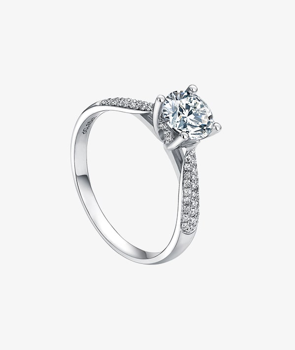 Classic Six-Prong Solitaire Silver Ring