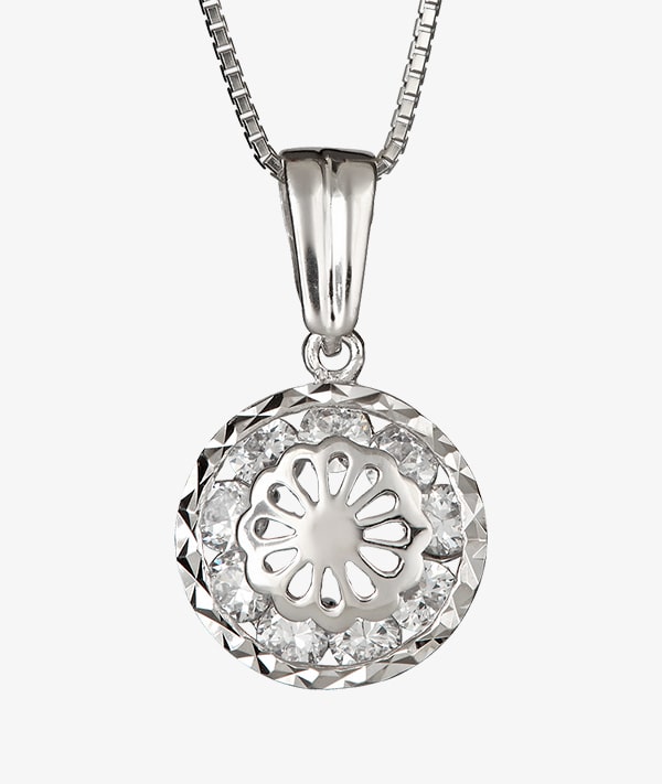 Sterling Silver Twin-Heart Pendant Necklace