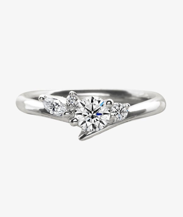 Three-Stone Twist Silver Ring